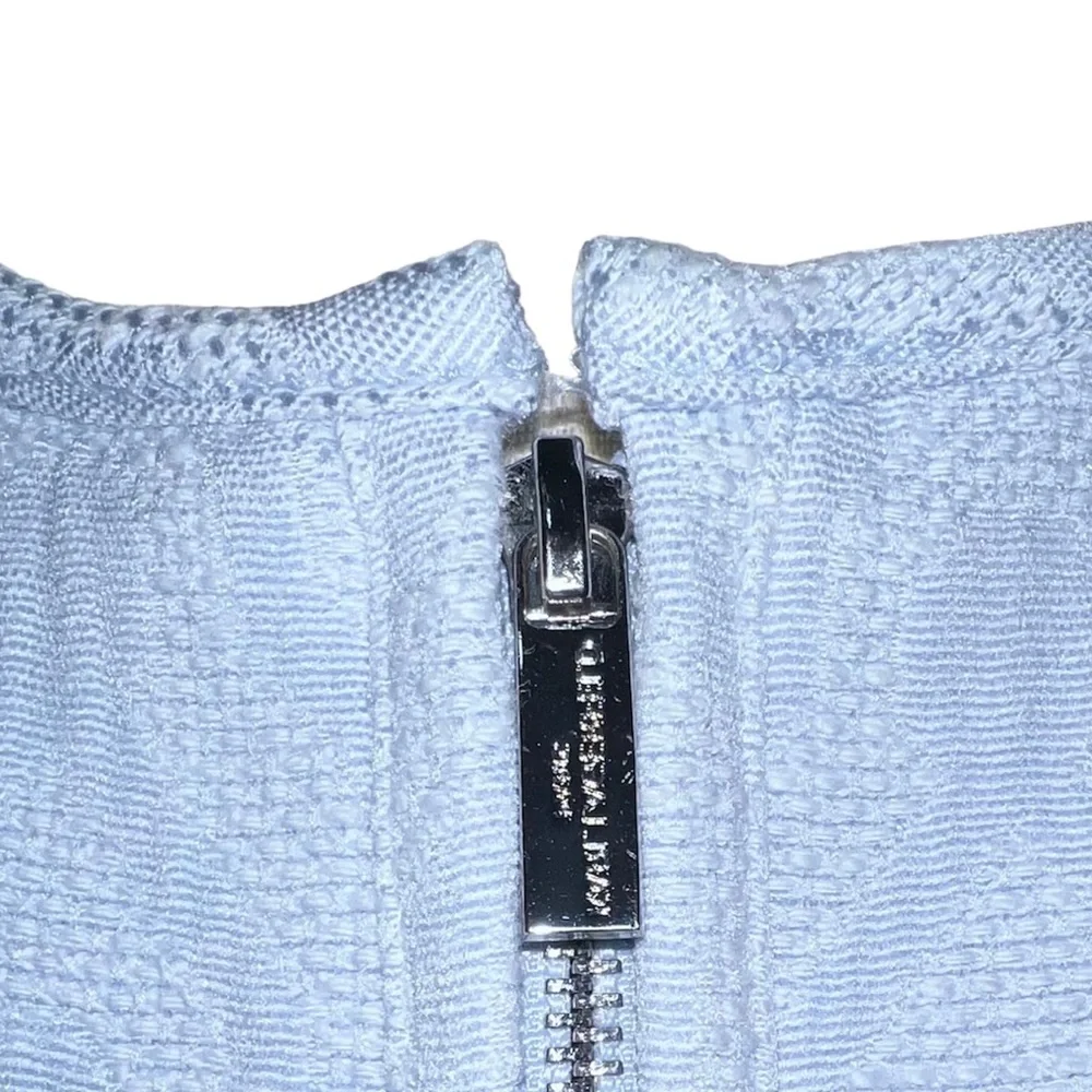 KARL LAGERFELD PARIS WOMEN’S BLUE ZIPPER BLAZER SUIT JACKET - Picture 6 of 9